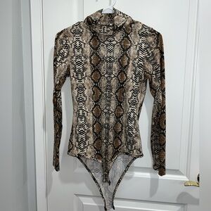 Snake print bodysuit